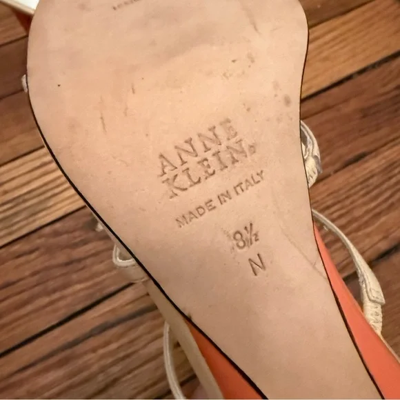 *New Vintage* y2k Anne Klein Strappy Leather Heels - Picture 7 of 8